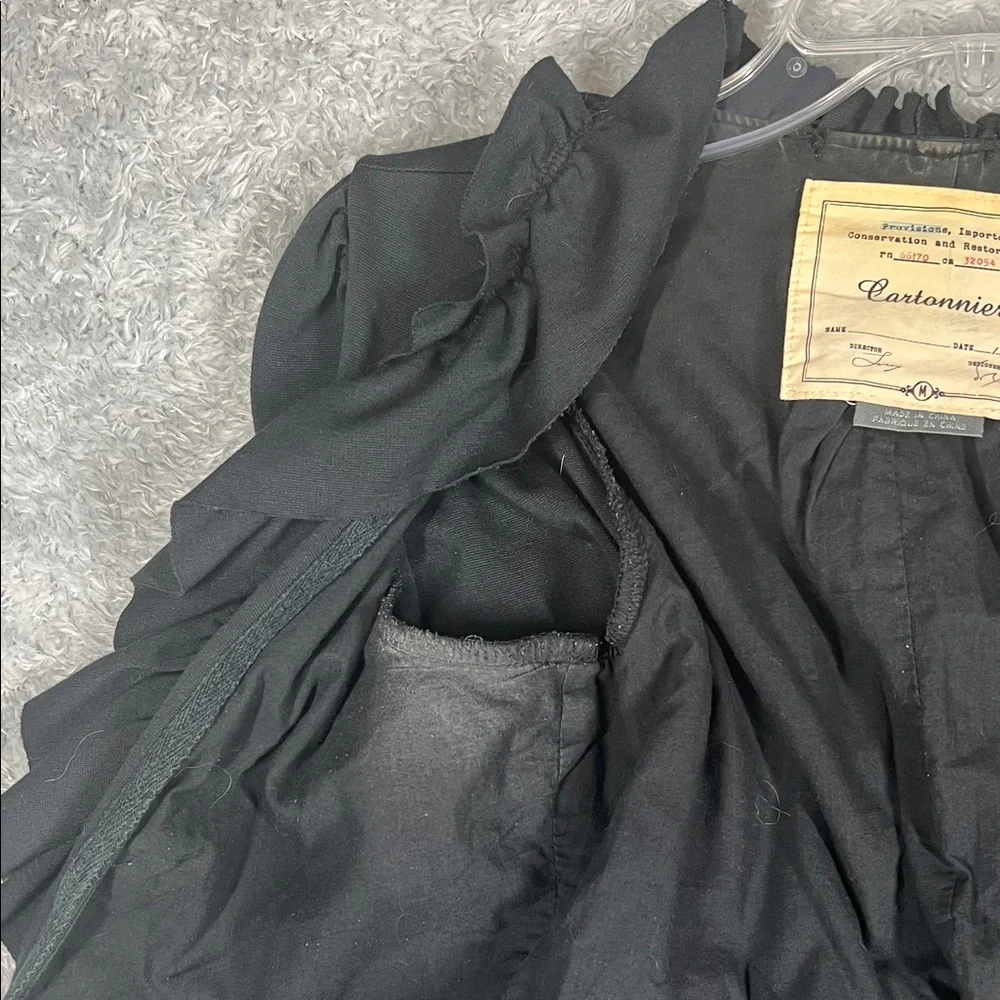 Cartonnier Black Ruffled Suit Jacket - Picture 7 of 11